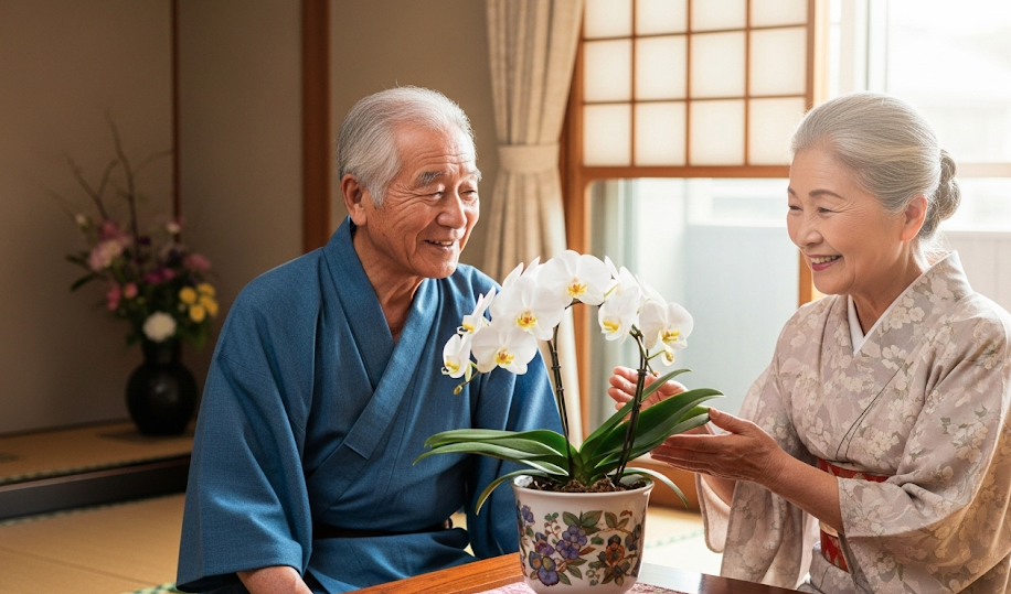 敬老の日プレゼントに胡蝶蘭を。通販で贈る選び方とマナー