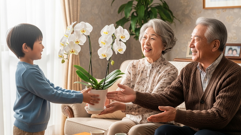 敬老の日だから胡蝶蘭を贈る！通販での選び方やマナーを解説