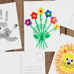 敬老の日 手形 ハガキの作り方｜赤ちゃんでも簡単なアイデア集