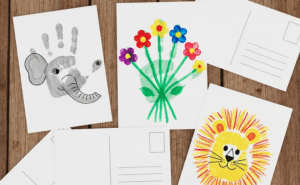 敬老の日 手形 ハガキの作り方｜赤ちゃんでも簡単なアイデア集