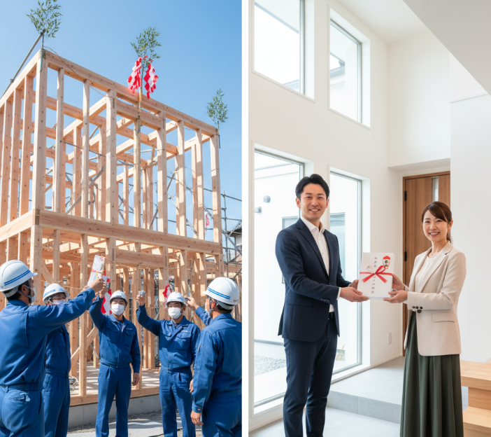 上棟祝いと新築祝いの違いは？贈る際のマナーや相場を徹底解説